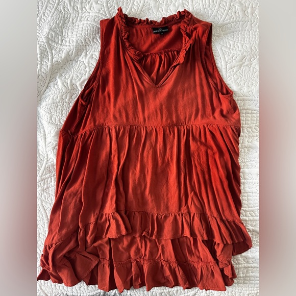 Nursing Queen Burnt Orange High Low Tunic Nursing Top - M - Picture 3 of 4